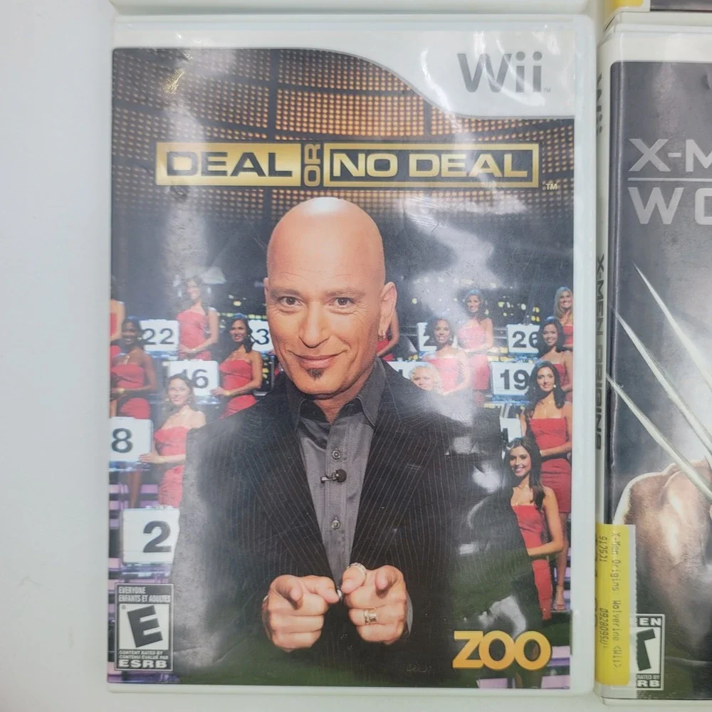 4 Nintendo Wii Game Lot X-Men Origins Wolverine Deal or No Deal Jumper WordJong